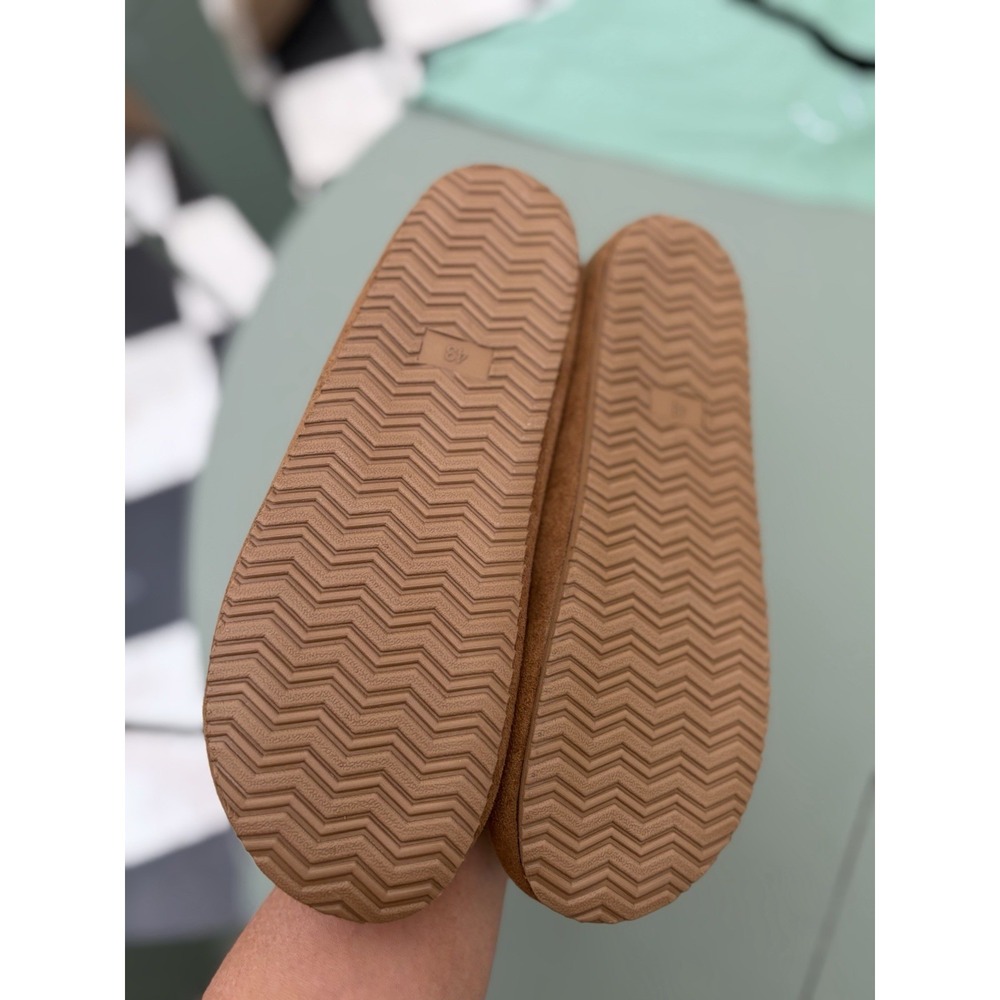 New Women's Size 43 US11 Slip On Faux Suede Loafer Slides Boho Retro Comfy Soft - Picture 3 of 5